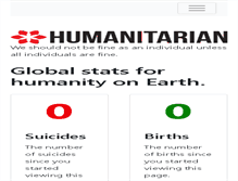 Tablet Screenshot of humanitarian.com